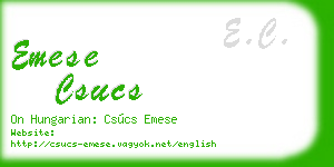 emese csucs business card