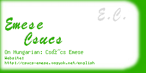 emese csucs business card